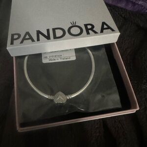 Pandora Silver Heart Charm Bracelet